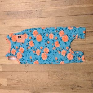 Rags to Raches sleeveless rose print romper 2T